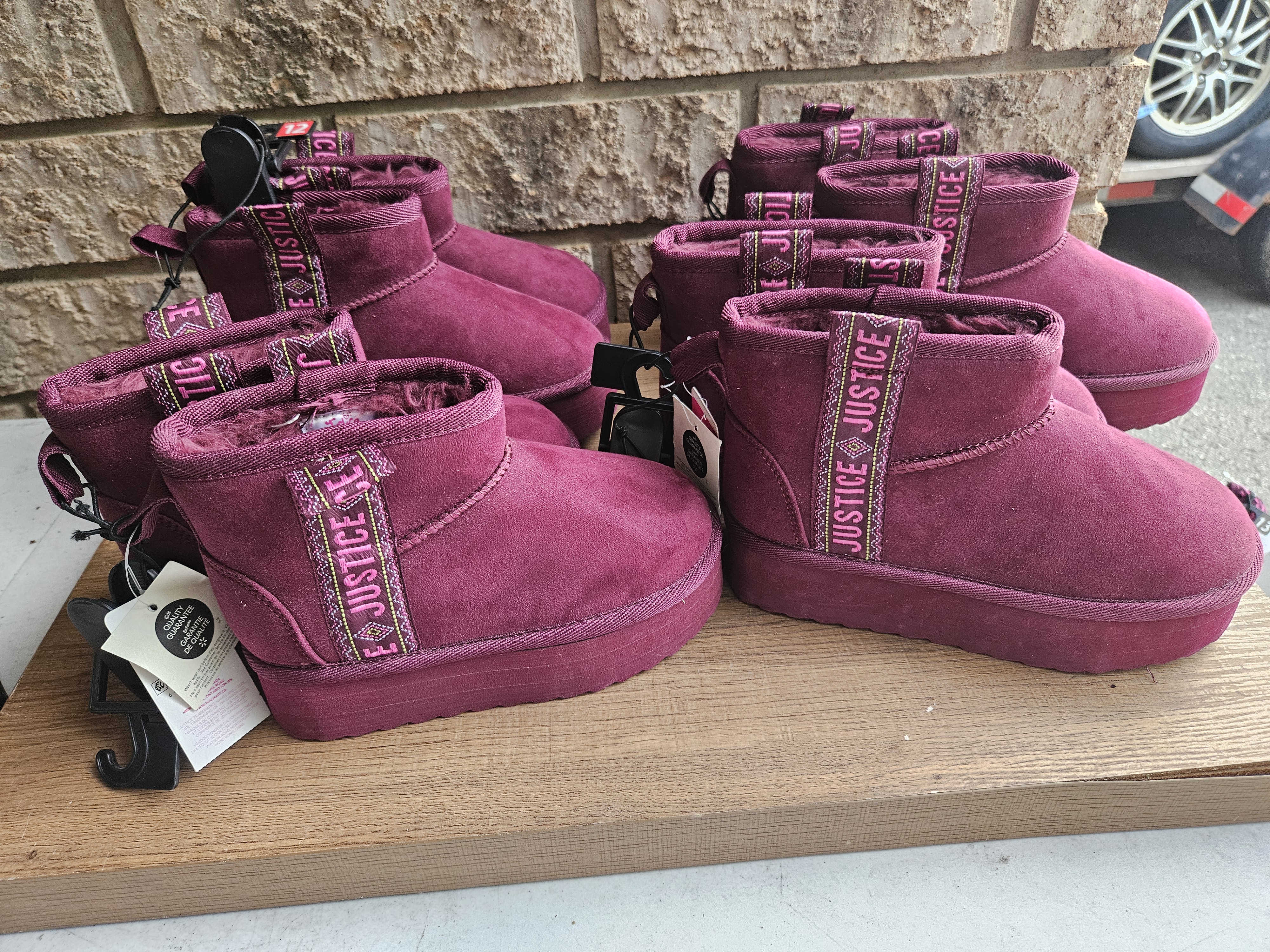 Justice Toddler Size 13 Winter Boots with Faux Fur Lining