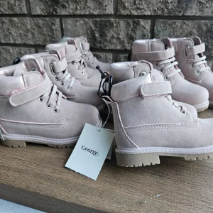 Pink Toddler Size 6 Boots with Velcro Straps