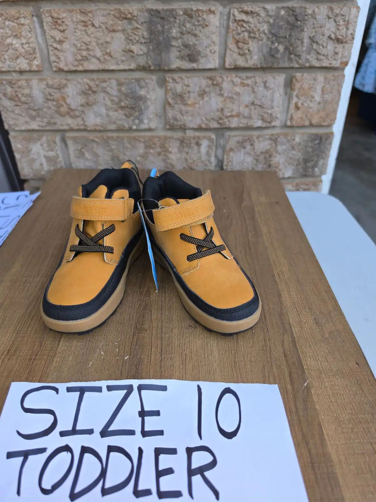 Yellow Toddler Sneakers with Black Accents