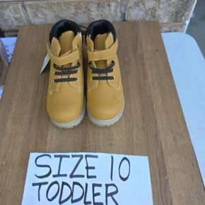 Yellow Toddler Sneakers with Black Accents