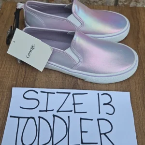 Iridescent Purple Slip-On Sneakers