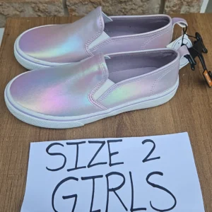 Purple Slip-On Sneakers Size 2 Girls