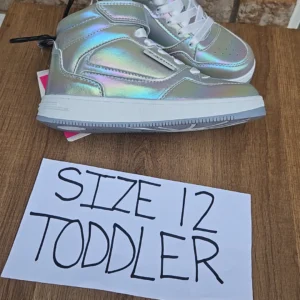 Justice Silver Toddler Sneakers Size 12