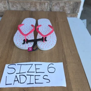 Pink Polka Dot Flip Flops