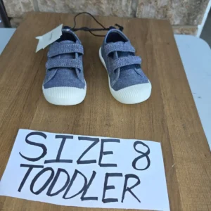 Size 8 Toddler Canvas Sneakers with Velcro Straps
