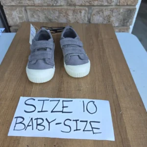 Grey Corduroy Toddler Sneakers with Velcro Straps
