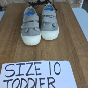 Canvas Sneakers Toddler Size 10 with Velcro Straps