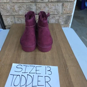 Toddler Size 13 Boots with Faux Fur Lining