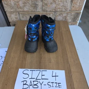 Blue Dinosaur Print Baby Snow Boots
