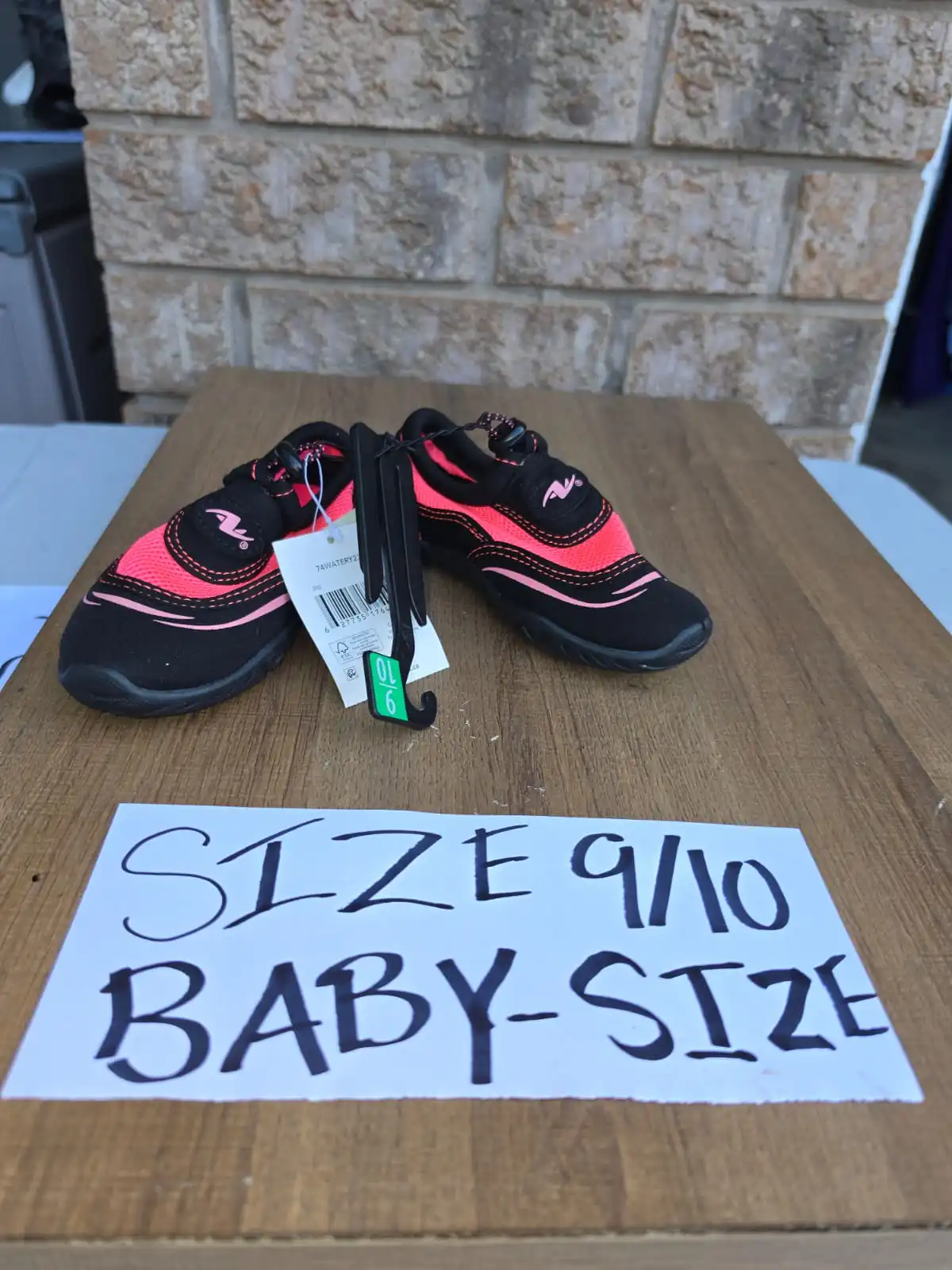 Pink and Black Baby Water Shoes