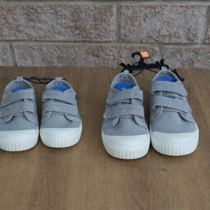Toddler Size 11 Canvas Sneakers with Velcro Straps
